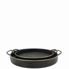 Edelweiss Lysfat/fat BILJANA metall s/2 D46/56 H8 cm antique black (sett med 2 stk) thumbnail