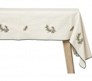 Holmen Carol - Duk m/Broderi Bomull 300X140cm Krem thumbnail