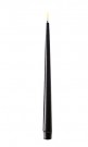 Deluxe LED Kertelys med Lak, 2 stk Svart (28 cm) thumbnail