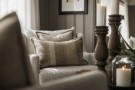 Lama Hasselt putetrekk i resirk. ull 40x60 Beige Glencheck thumbnail