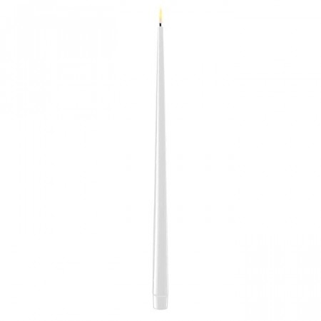 Deluxe LED Kertelys med Lak, 2 stk Hvit (38 cm)