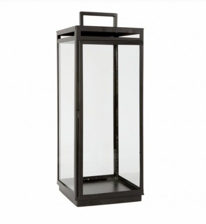 Holmen Carl - Lanterne Svart 30x30x80 Glass, stål