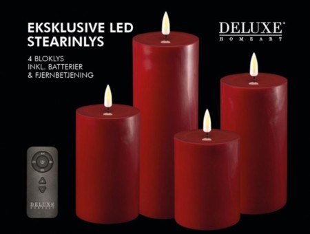 Deluxe Homeart LED Kubbelys Bourgogne 4stk Giftbox
