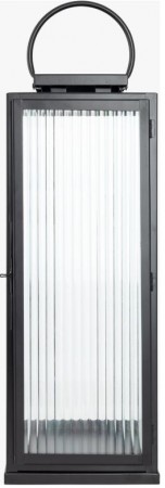 Halvor Bakke Brillar lanterne H56 sort rillet glass 