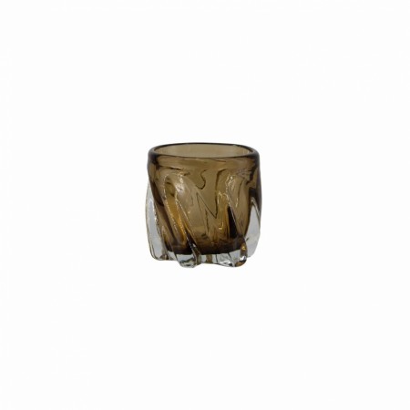Holmen Alyssa - Telysholder Brun 11x11x11cm Glass